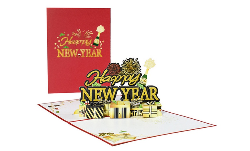 Image 6: 3D Merry Christmas New Year Pop-Up Card