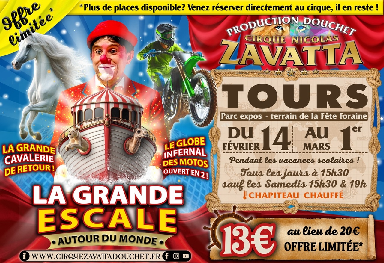 Vivez la magie du Cirque Nicolas Zavatta Douchet en famille à Tours