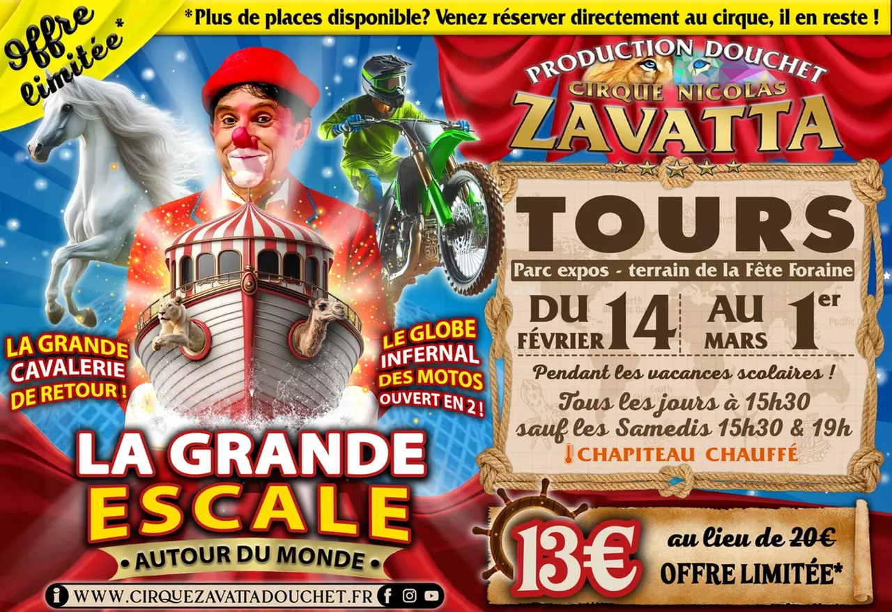 Vivez la magie du Cirque Nicolas Zavatta Douchet en famille à Tours