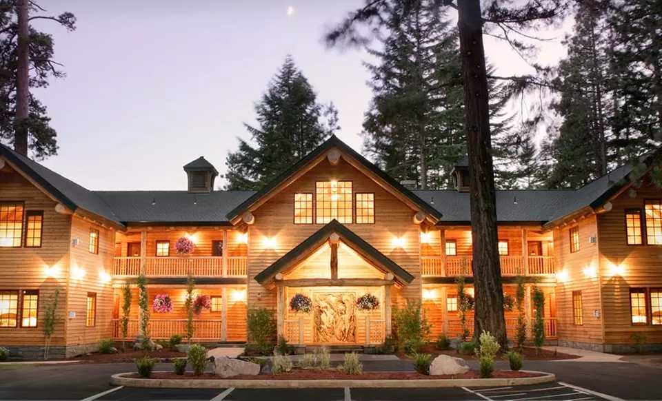 2-Night Stay with Spa Credit, Dessert, and Snowshoe Rentals or Gift Basket at The Lodge at Suttle Lake in Sisters, OR - Primary Image