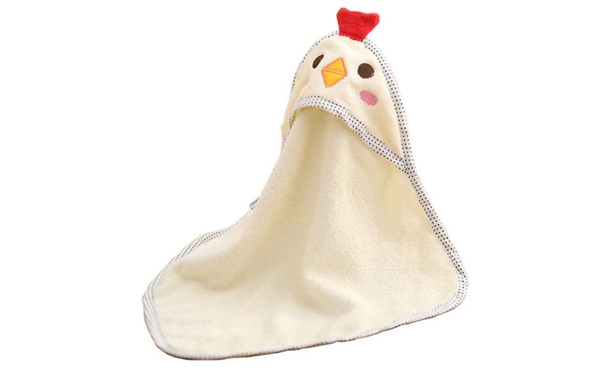 Image 12: Cartoon Hooded Towel for Pets