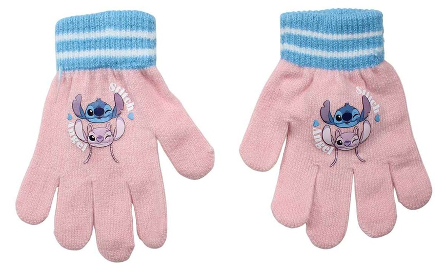 Image 7: Ensemble bonnet et gants Lilo & Stitch, Paw Patrol et Mickey