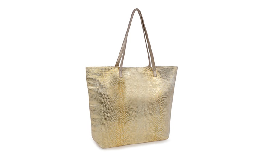 Image 4: Metallic Beach Bag
