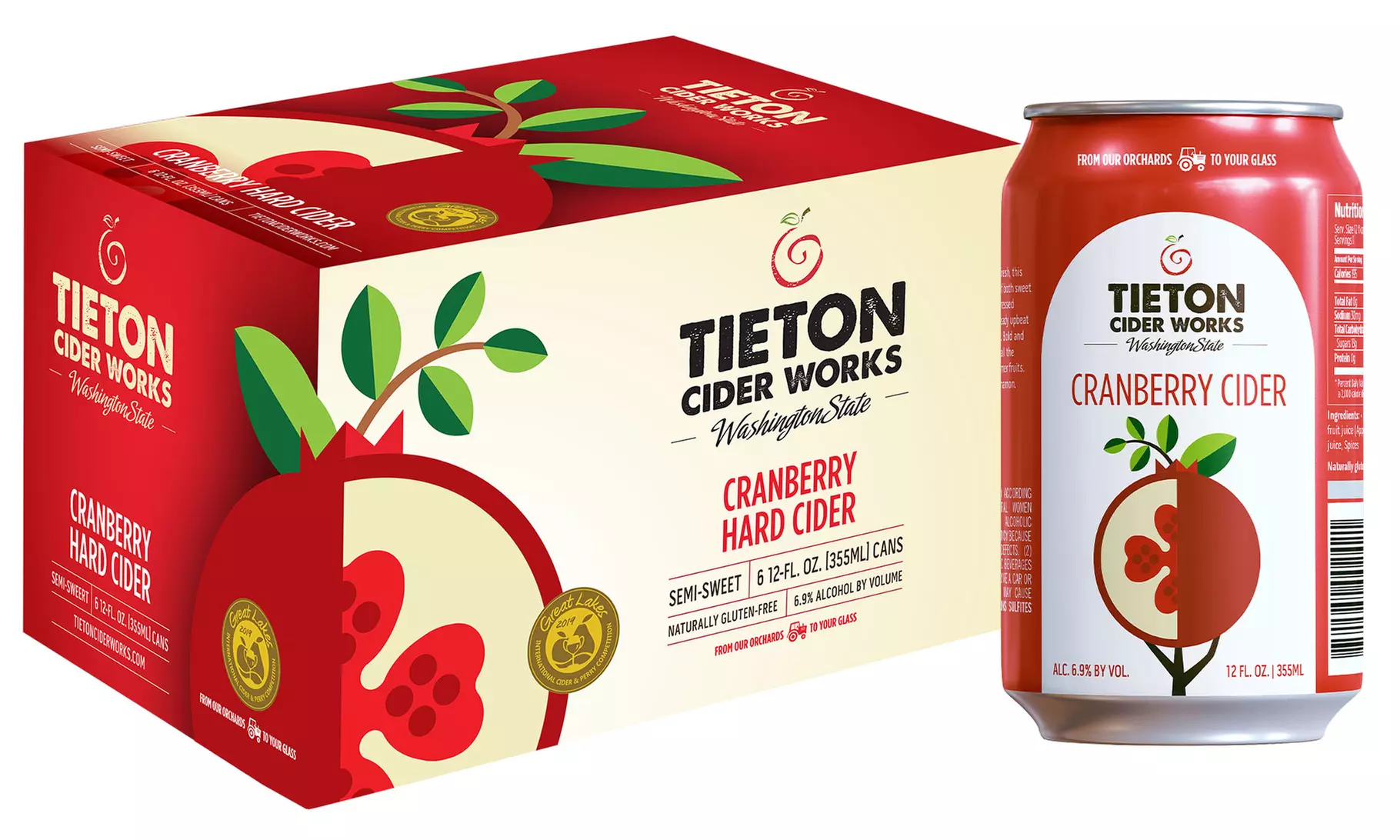 $5.74 for One Six-Pack of Cranberry Cider from Tieton Cider Works ($11.49 Value) - Primary Image
