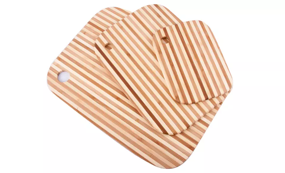 Set of 3 Bamboo Cutting Boards. Multiple Designs Available. - Second Medium