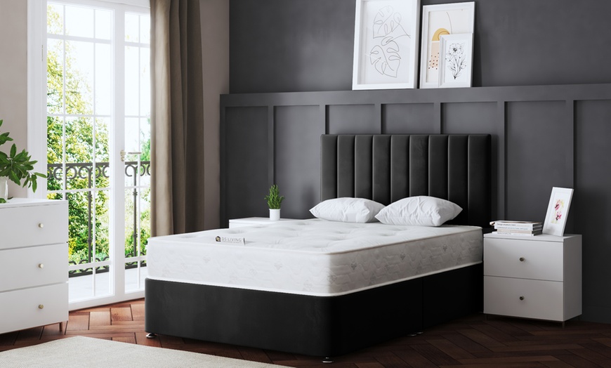 Image 9: Amelia Panel Divan Bed with Optional Mattress