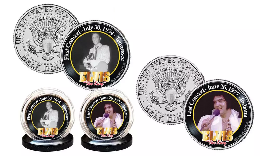 Elvis Presley First and Last Concert JFK Half Dollar Genuine US Coin Set (2-Piece) - Primary Image