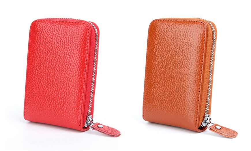 Image 15: Cartera de cuero para tarjetas