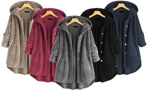 Winter Hooded Mid-Length Coat