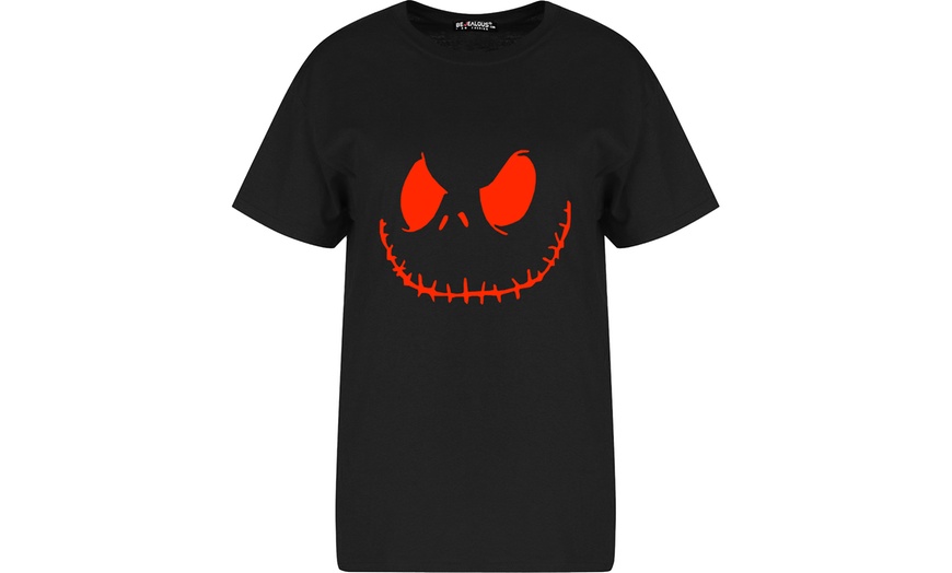 Image 2: Halloween Scary Face Oversized Tshirt 