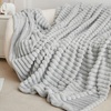 Image 1: Super Soft Faux Rabbit Fur Throw - Plush Ribbed Luxury Blanket