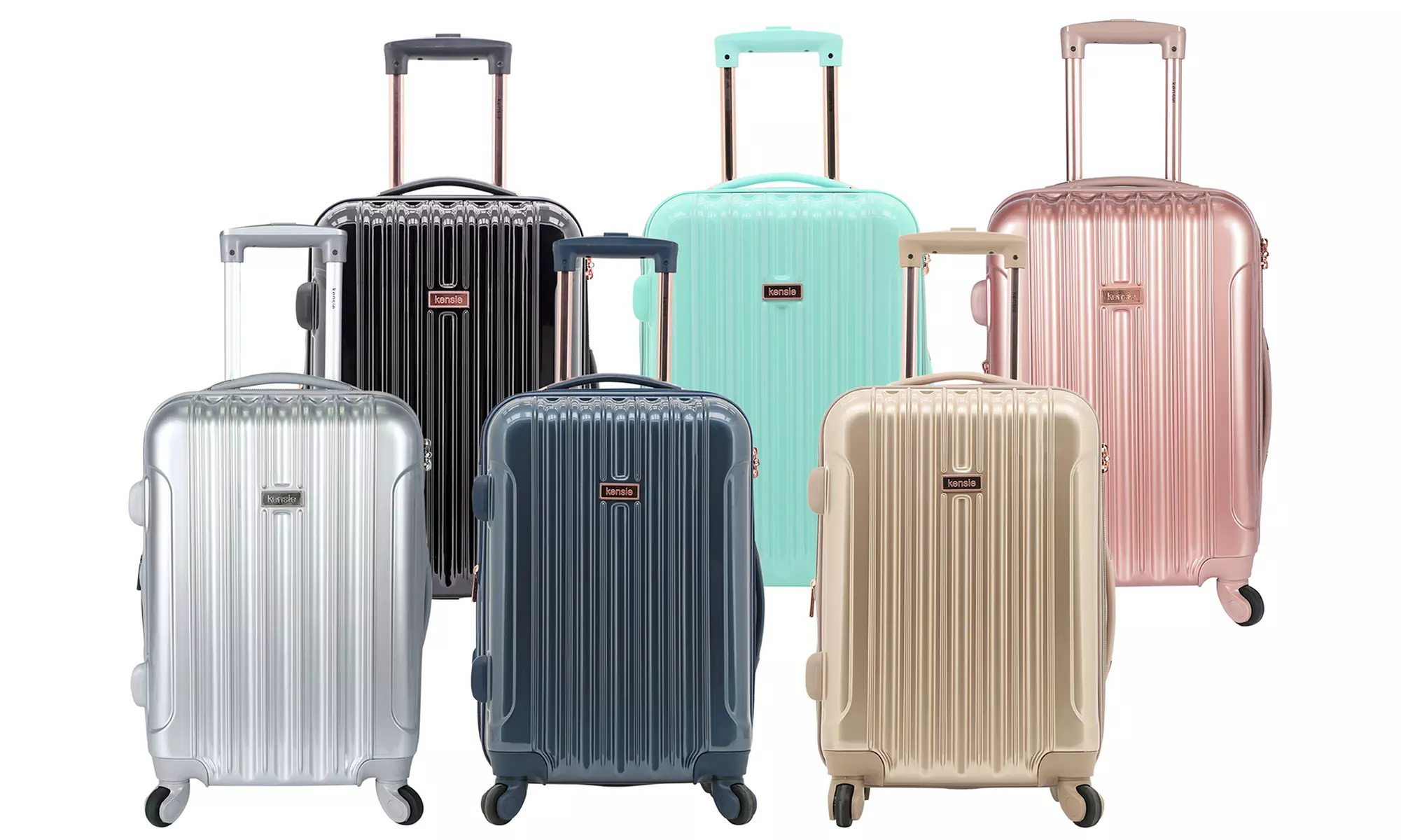 Kensie 20" Hard-Sided Expandable Metallic Carry-On Luggage with TSA Lock - Primary Image