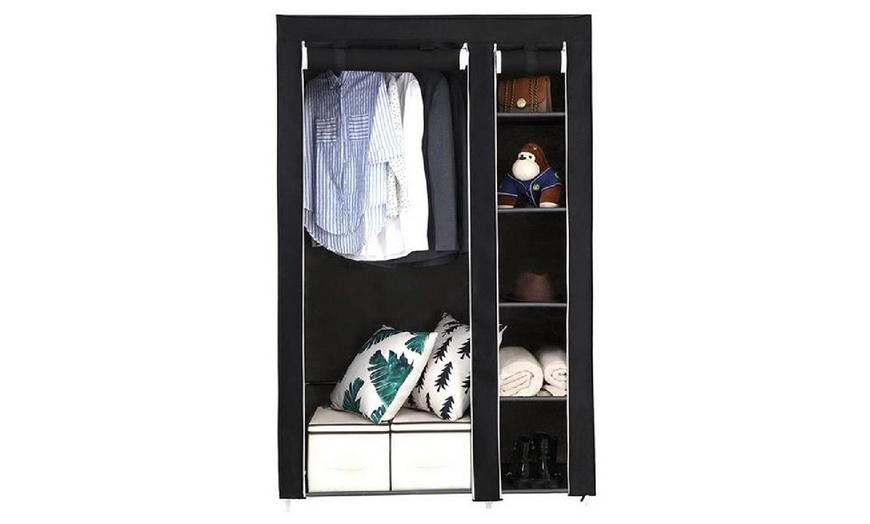 Image 9: 67″ Portable Wardrobe Storage Rack