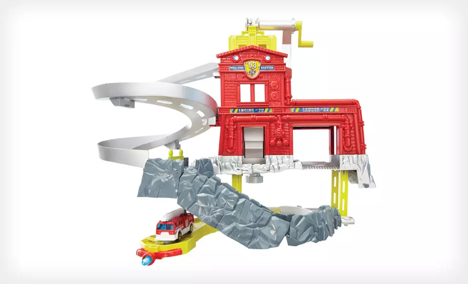 $8.99 for a Matchbox Cliff Hangers Fire-Station Play Set ($27.48 List Price) - Primary Image