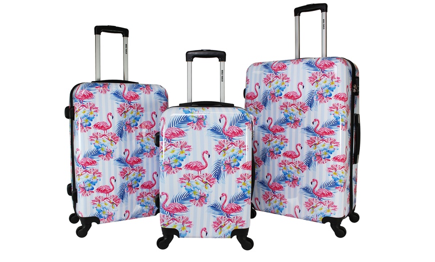 patterned luggage sets