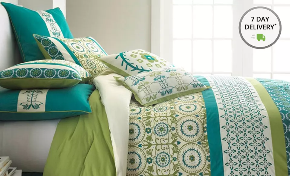 8-Piece Embroidered and Embellished Comforter Sets﻿ in Full, Queen, or King from $64.99–$69.99. Free Returns.  - Primary Image