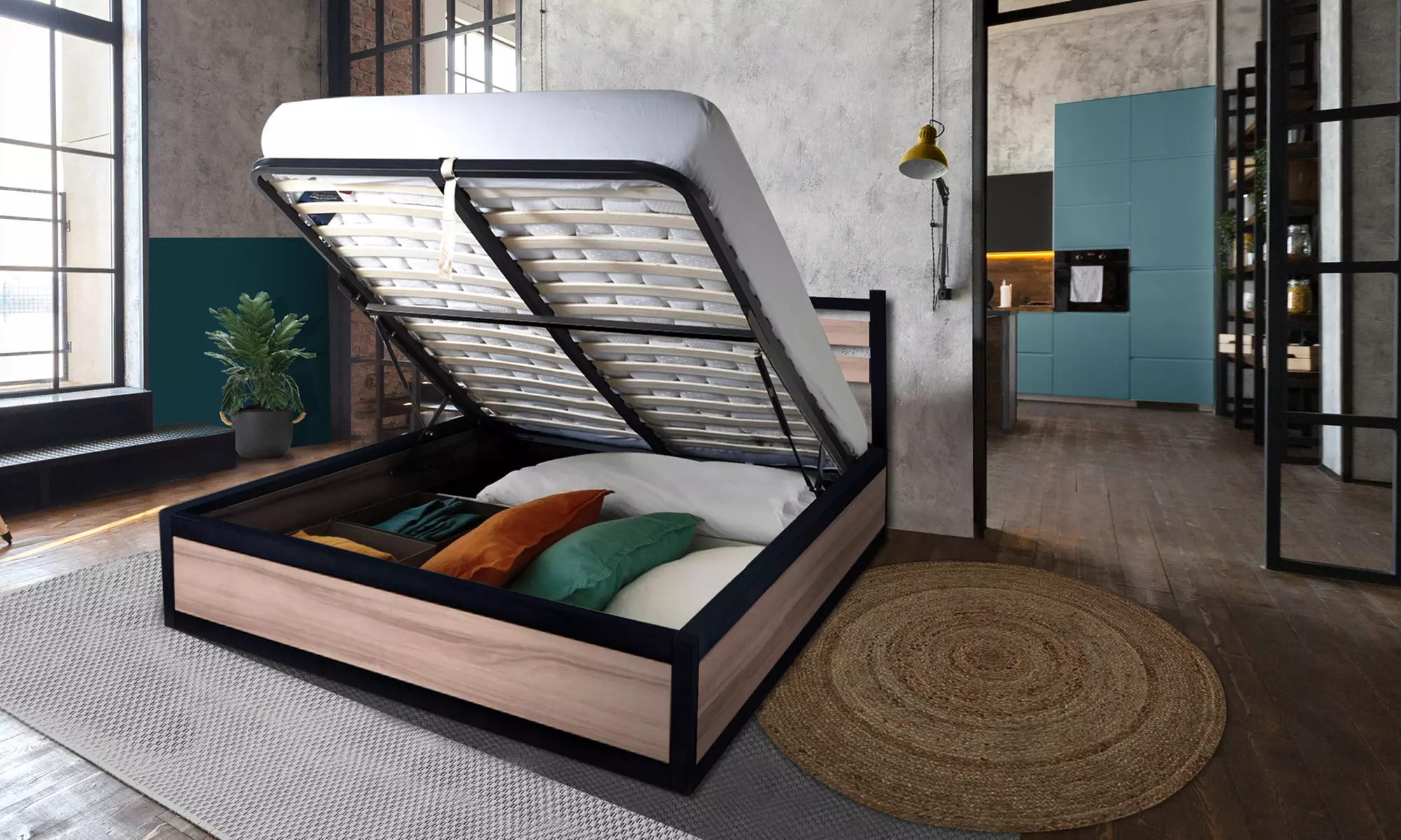 Lit coffre industriel "Chicago" de Sampur