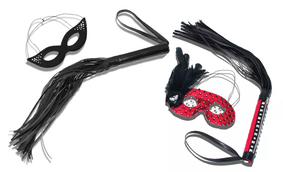 Mask and Flogger Love Kit. Multiple Options Available. - Primary Image