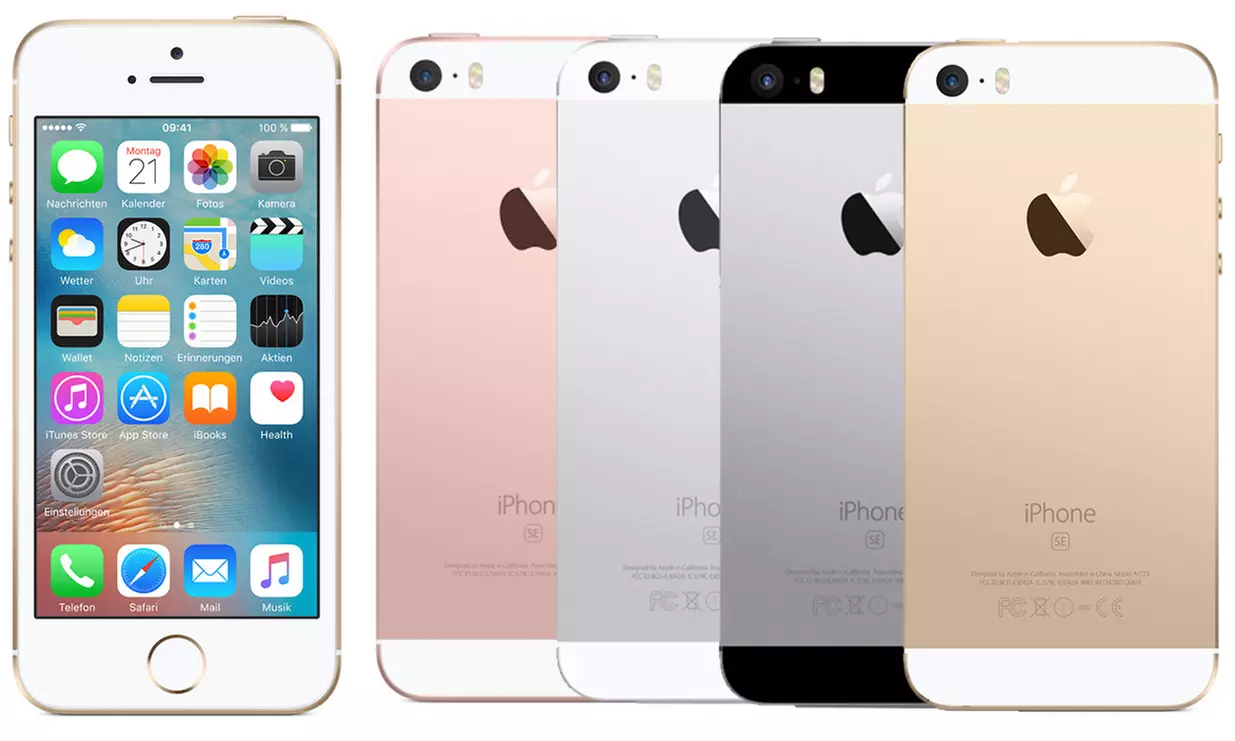 Apple iPhone SE 16 oder 64 GB refurbished mit oder ohne 33 Monaten-Garantie in der Farbe nach Wahl inkl. Versand - Primary Image