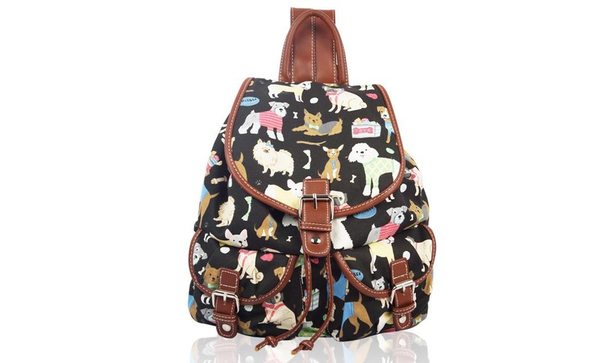 Image 17: Retro Canvas Backpack