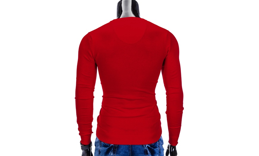 Image 28: Men's V-Neck Sweater