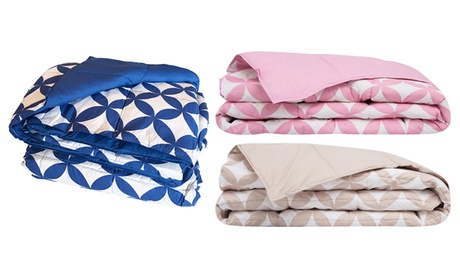 Piumino in piuma naturale stampato GEO disponibile in 4 colori e 2 misure