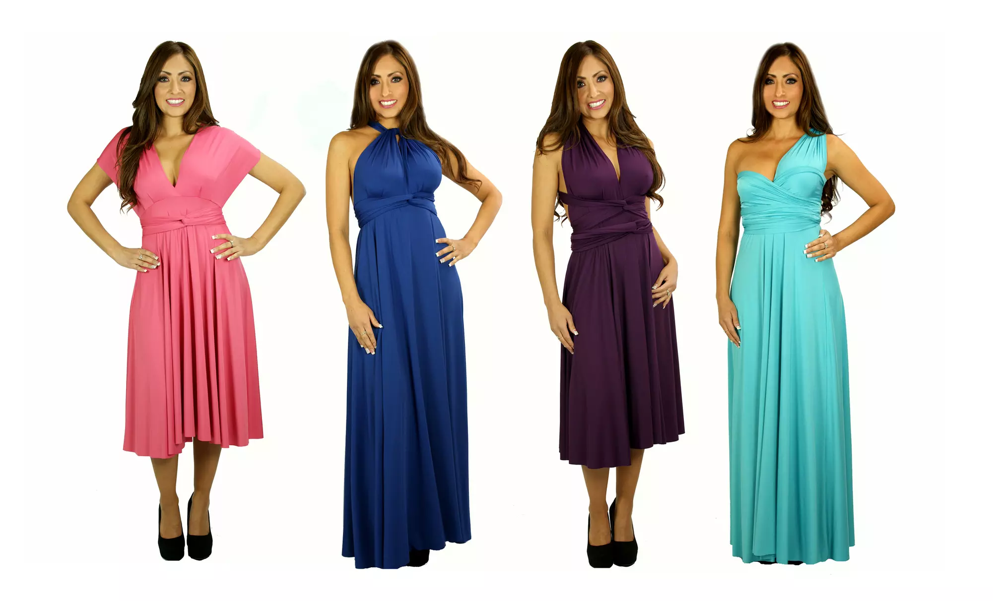 Long- or Medium-Length Transformer Convertible Infinity Dress. Multiple Colors Available. Free Returns.  - Primary Image