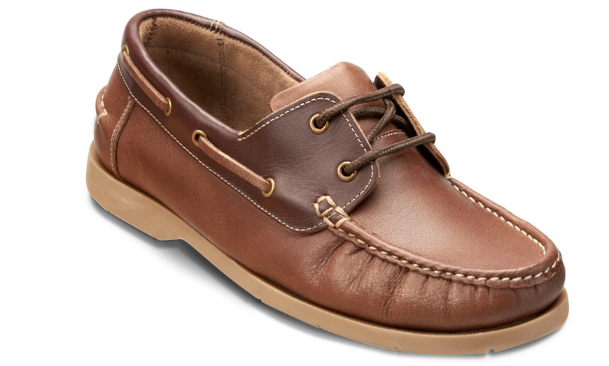 Image 6: Men's Leather Deck Shoes