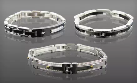 BlackJack Stainless Steel Bracelets or Pendants for Men (Up to 66% Off). 13 Options Available. - Primary Image