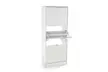Meuble à chaussures Lina blanc avec porte miroir - Second Medium