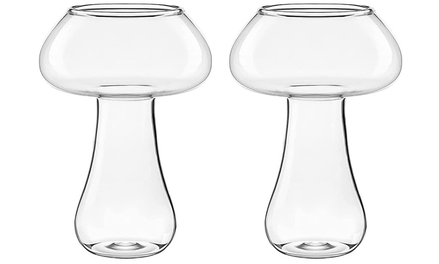 Image 6: One or Two Novelty Mushroom Shaped Cocktail Glasses