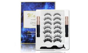 Nine-Piece Magnetic Eyelash and Eyeliner Set