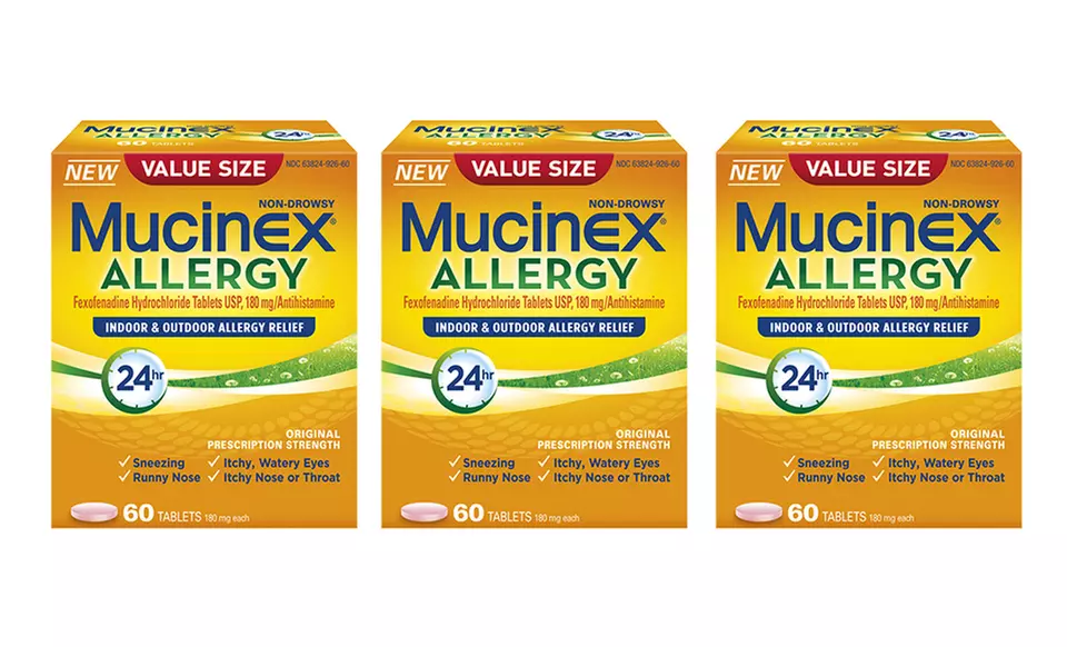 Mucinex 24-Hour Allergy Relief Tablets; 3-Pack of 10ct. or 60ct. Boxes from $32.99–$86.99 + 5% Back in Groupon Bucks - Second Medium