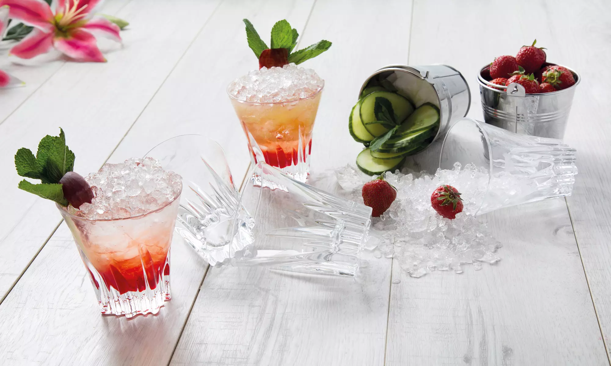 Set de 6 ou 12 verres à cocktail en cristal Fluente de RCR Luxion, 310 ml - Primary Image