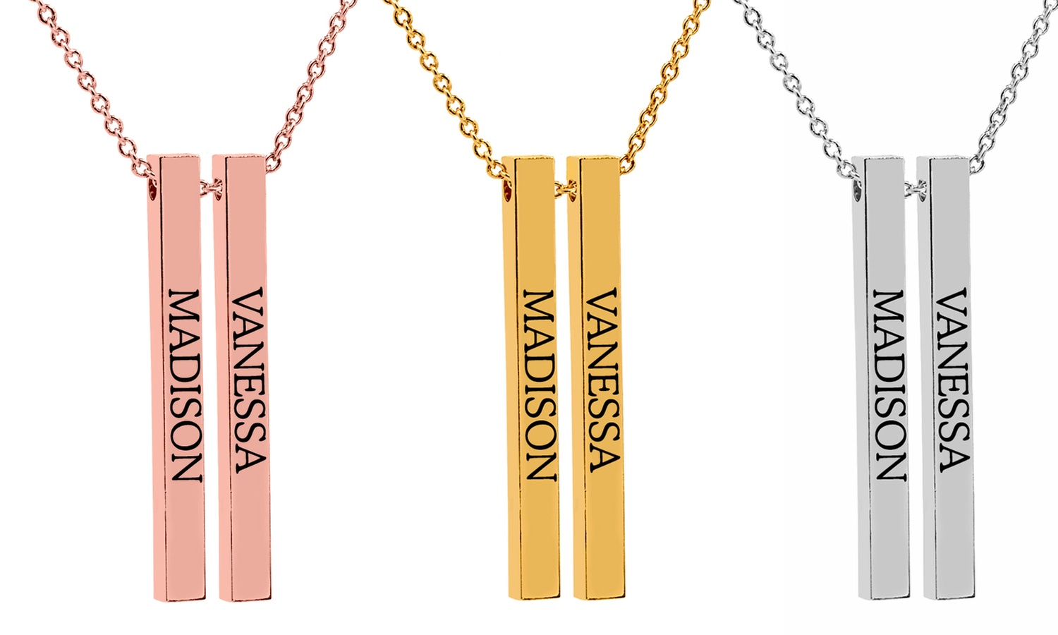 Up to 80% Off Custom Bar Name Necklace from MonogramHub