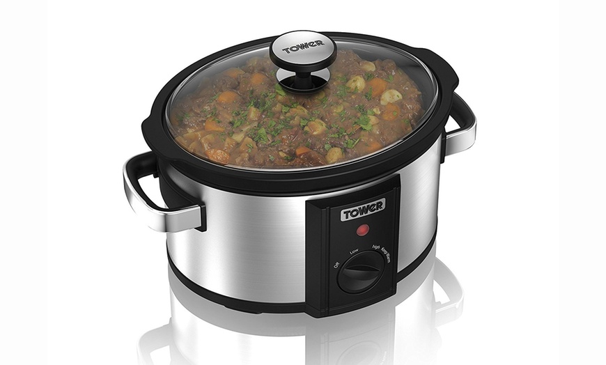 Image 1: Tower 3.5L Slow Cooker