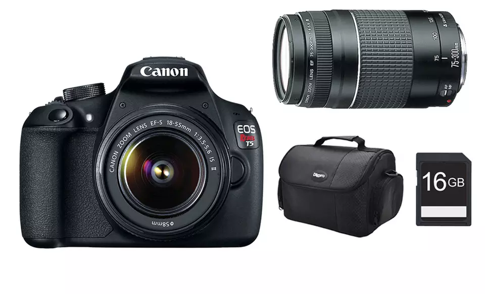 Canon EOS Rebel T5 18MP DSLR Camera Bundles - Second Medium