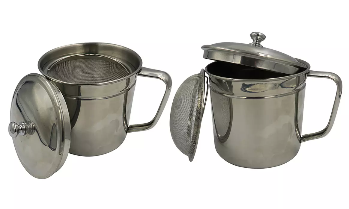 Evelots Stainless Steel Cooking Oil Storage Can - Primary Image