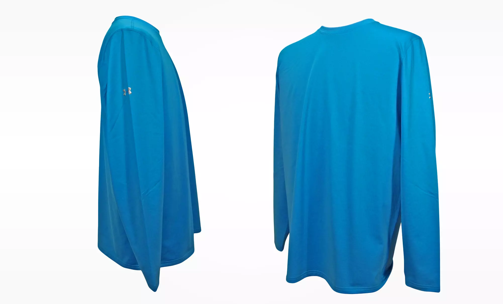 Under Armour Men's Crew-Neck Long-Sleeve T-Shirt in Aqua - Second Medium