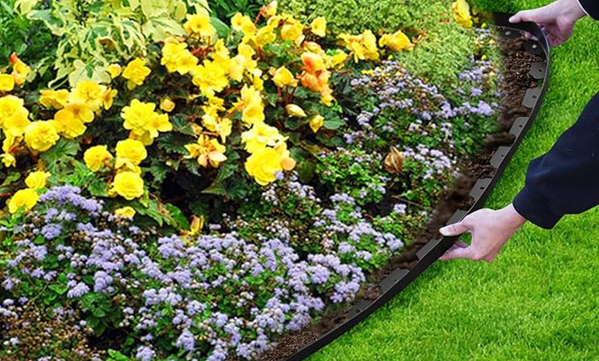 Image 1: Garden Plastic Border Edging in Two Styles and Sizes