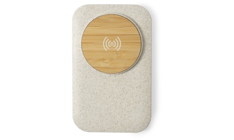 Caricabatteria wireless in bambù Smartek