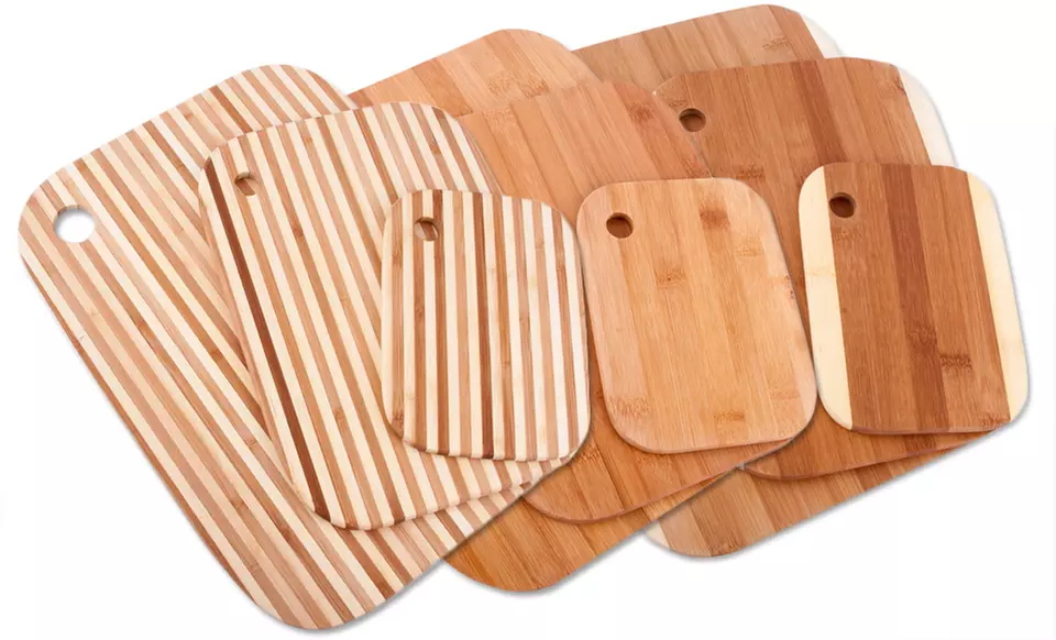 Set of 3 Bamboo Cutting Boards. Multiple Designs Available. - Primary Image