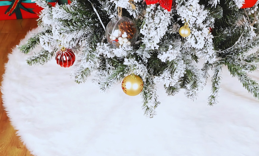 Image 1: Couvre-pied de sapin en fourrure synthétique