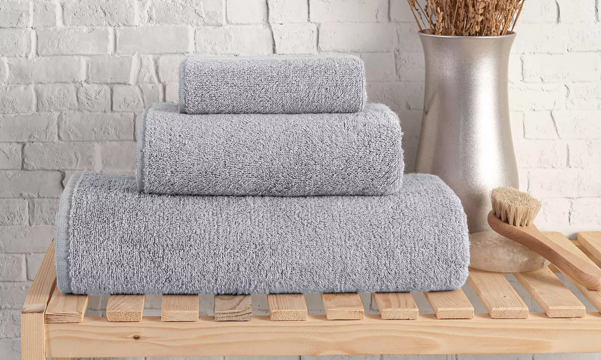 3er-Set Bambus-Handtücher