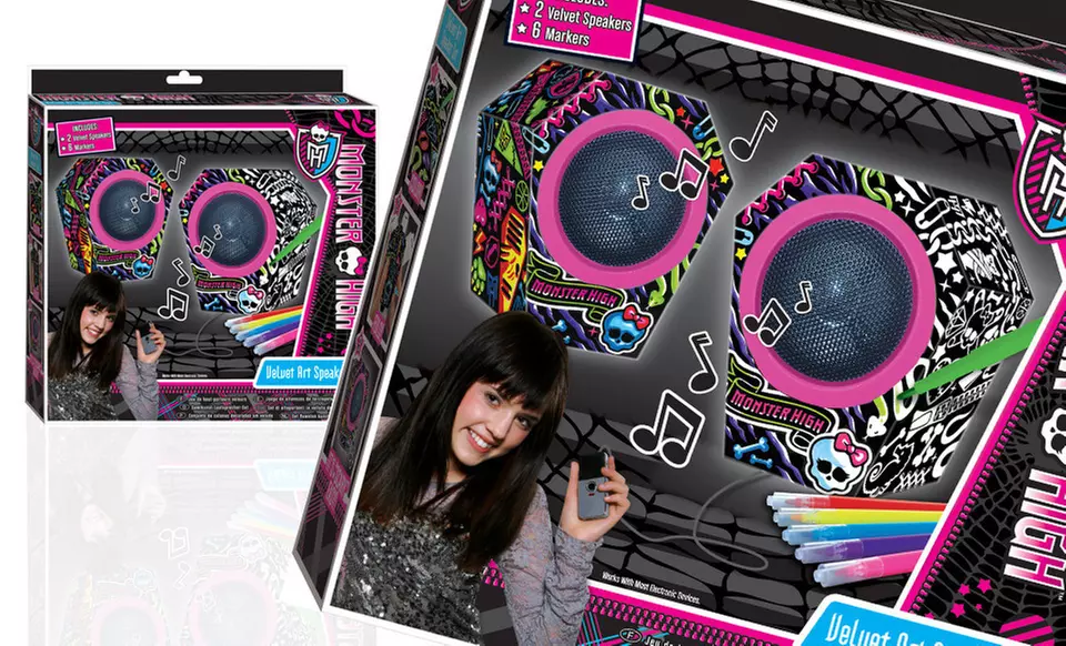 Monster High Fashion or Velvet Art Speaker Set (Up to 40% Off) - Second Medium