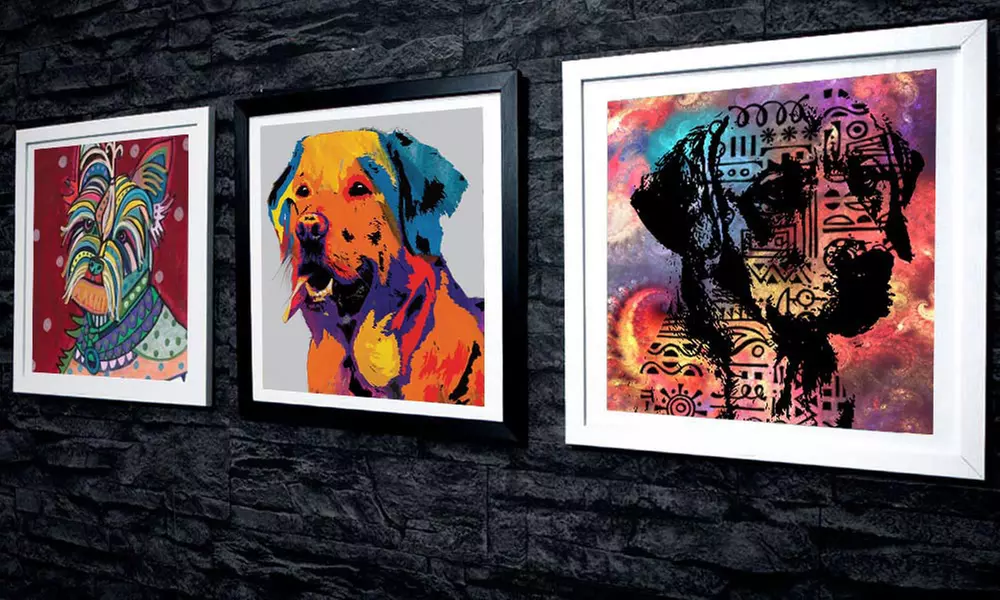 Editable Pet Art on 10"x10" or 15"x15" Canvas from Graff.io
 - Primary Image