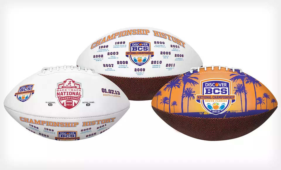 $14.99 for The University of Alabama Full-Size BCS Champion Football ($24.50 List Price). Free Returns. - Primary Image
