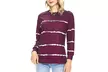 Women Long Sleeve Crewneck Casual Side Split Pullover Tops - Second Medium