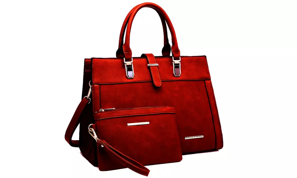 DS Collection Jackie Handbag with Matching Wristlet - Second Medium