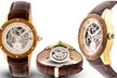 Empress Victoria Women's Automatic Skeleton Dial Wooden Bezel Leather Strap Watch - Second Medium